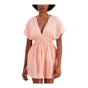 Miken Junior's‎ Tie Back Mini Dress Swimsuit Salmon Size Medium